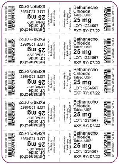 25 mg Bethanechol Chloride Tablet Blister - 25 mg Blister